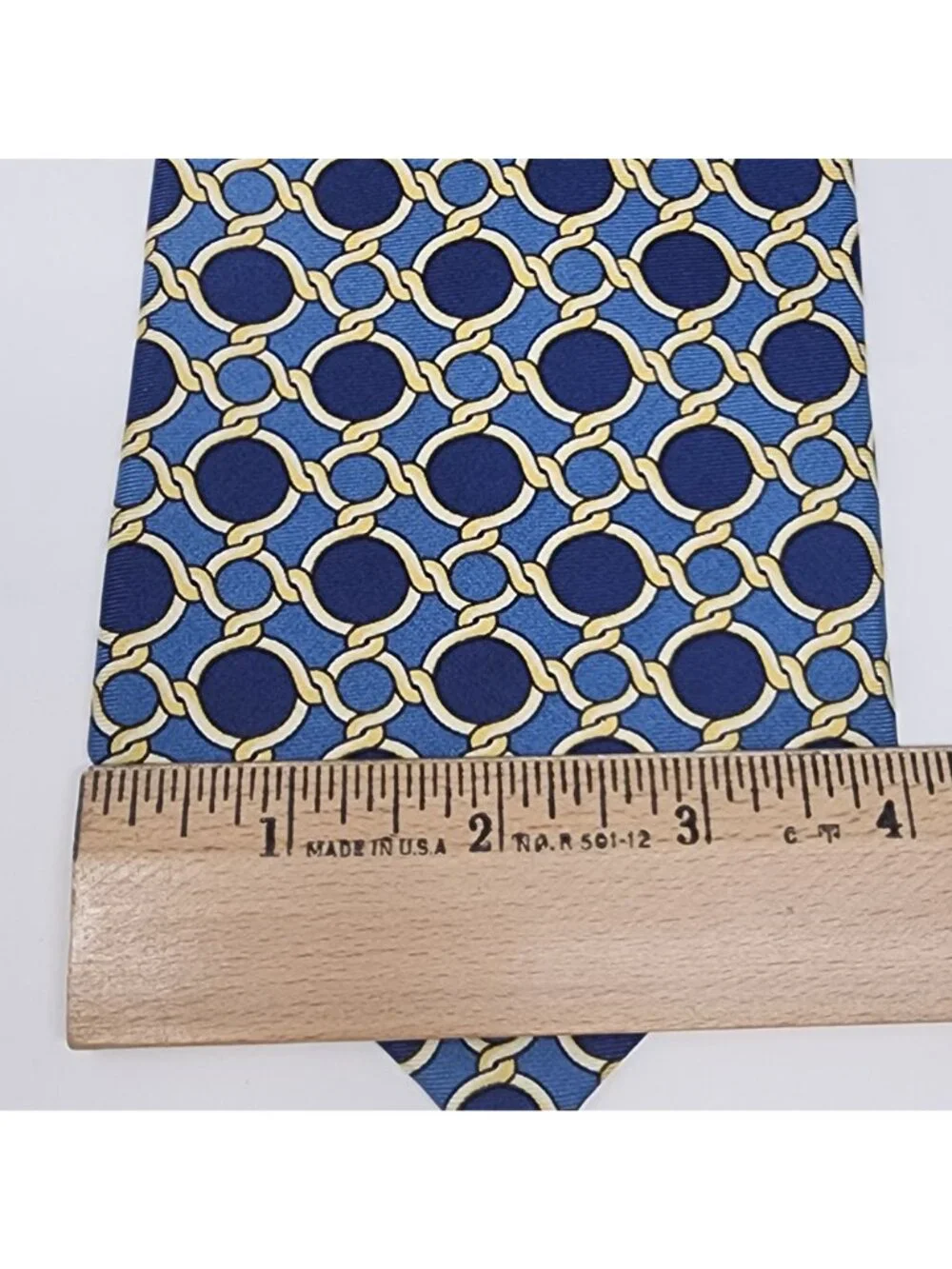 Paolo Gucci Design Blue Chainlink Men's Necktie